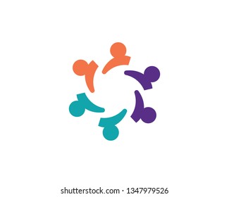 Community, network and social icon design template