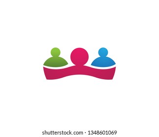 Community, network and social icon design template
