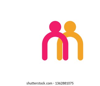 Community, network and social icon design template