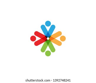 Community, network and social icon design template