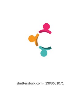 Community, network and social icon design template