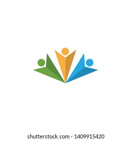 Community, network and social icon design template