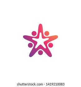 Community, network and social icon design template