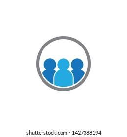 Community, network and social icon design template