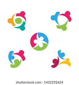 Community, network and social icon design template