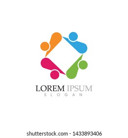 Community, network and social icon design template