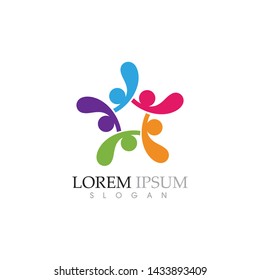 Community, network and social icon design template