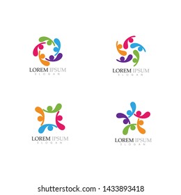 Community, network and social icon design template