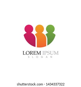 Community, network and social icon design template