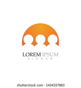 Community, network and social icon design template