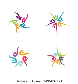 Community, network and social icon design template