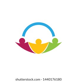 Community, network and social icon design template