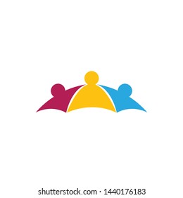 Community, network and social icon design template