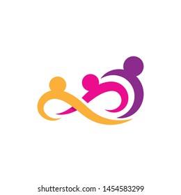 Community, network and social icon design template