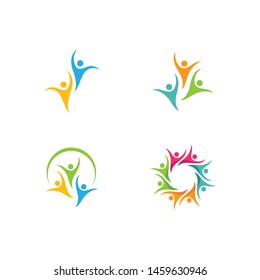 Community, network and social icon design template
