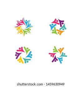 Community, network and social icon design template
