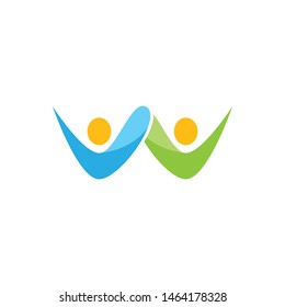 Community, network and social icon design template