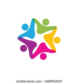 Plantilla de diseño de icono comunitario, de red y social