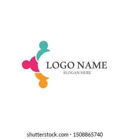 Community, network and social icon design template