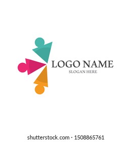 Community, network and social icon design template