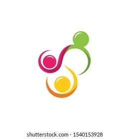 Community, network and social icon design template