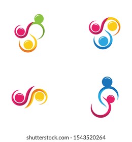 Community, network and social icon design template
