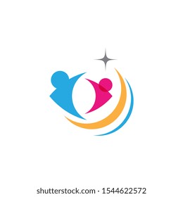Community, network and social icon design template