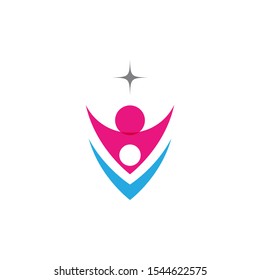 Community, network and social icon design template