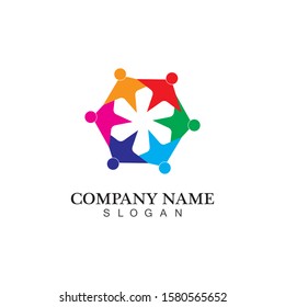 Community, network and social icon design template
