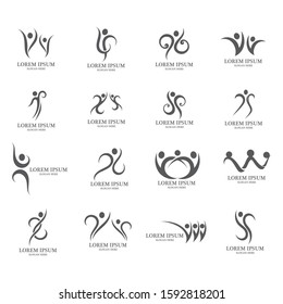 Community, network and social icon design template