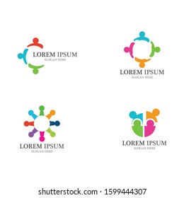 Community, network and social icon design template