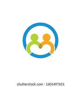 Community, network and social icon design template