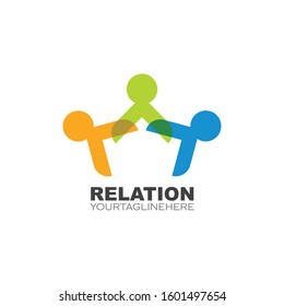 Community, network and social icon design template