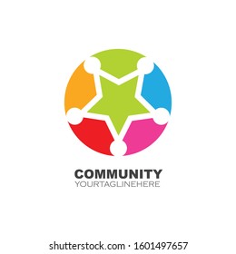 Community, network and social icon design template