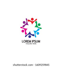 Community, network and social icon design template