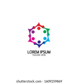 Community, network and social icon design template