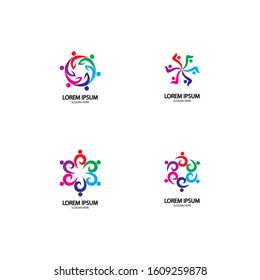 Community, network and social icon design template