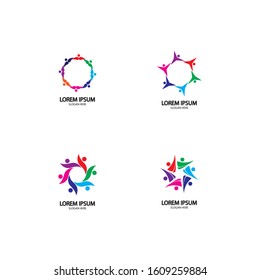 Community, network and social icon design template