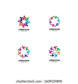 Community, network and social icon design template