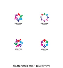 Community, network and social icon design template