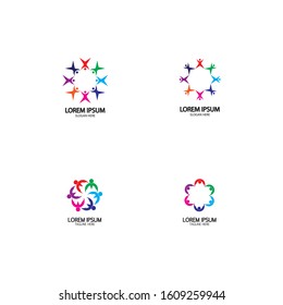 Community, network and social icon design template