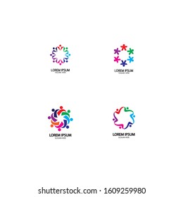Community, network and social icon design template
