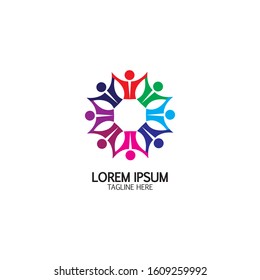 Community, network and social icon design template