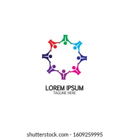 Community, network and social icon design template