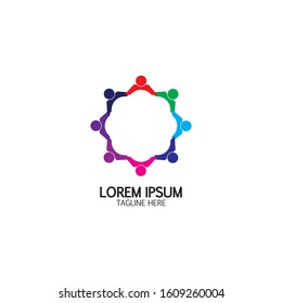 Community, network and social icon design template