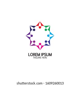Community, network and social icon design template