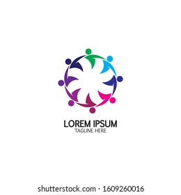Community, network and social icon design template