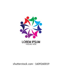 Community, network and social icon design template