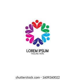 Community, network and social icon design template
