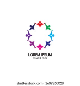 Community, network and social icon design template